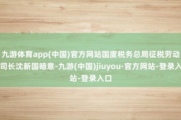 九游体育app(中国)官方网站国度税务总局征税劳动司司长沈新国暗意-九游(中国)jiuyou·官方网站-登录入口