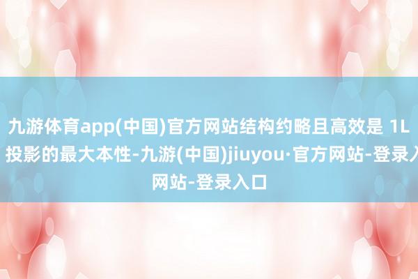 九游体育app(中国)官方网站结构约略且高效是 1LCD 投影的最大本性-九游(中国)jiuyou·官方网站-登录入口