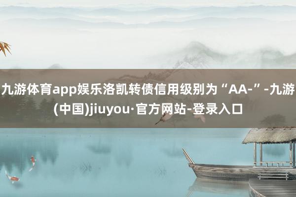 九游体育app娱乐洛凯转债信用级别为“AA-”-九游(中国)jiuyou·官方网站-登录入口